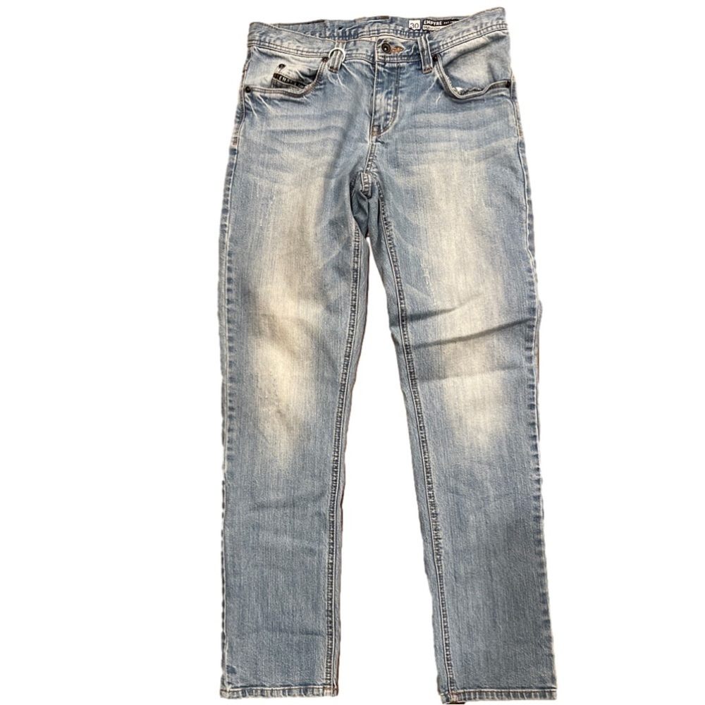 Empyre Sz 30 Light Blue Skeletor Skinny Jeans Stretch Denim